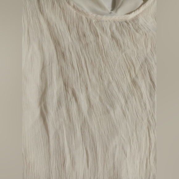 Gibson Latimer White Pleated Maxi Dress Scoop Neck - Picture 11 of 14